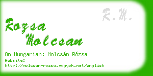 rozsa molcsan business card